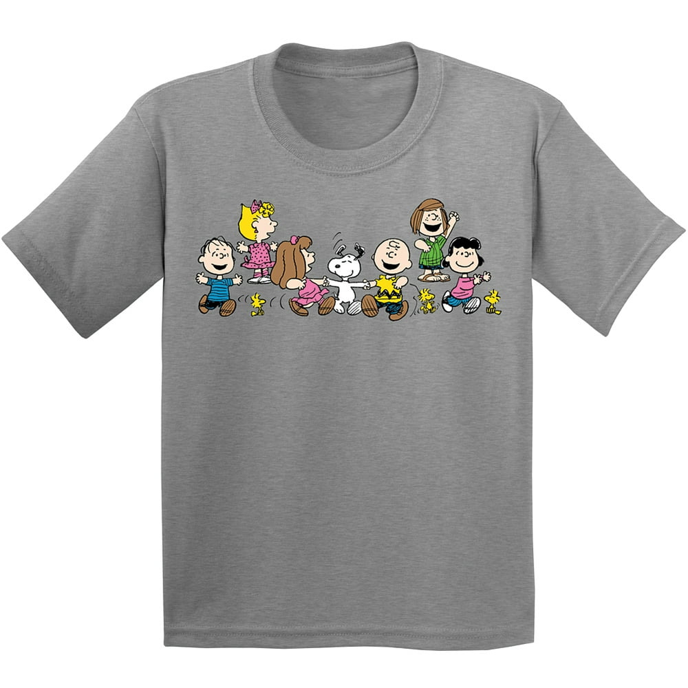 Youth Peanuts Gang Happy Dancing TShirt, Officially Licensed Walmart