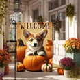 thumbnail image 5 of Fall Welcome Garden Flag 12x18 Inch Double Sided Corgi Pumpkin Autumn Leaf Yard Banner Porch Outdoor Seasonal House Lawn Thanksgiving Decoration for Party Decoration Supplies, 5 of 6