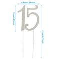thumbnail image 3 of Adorno para Pastel Verkelly Plateado 21 cm con Piedras Brillantes 15º, 3 of 5