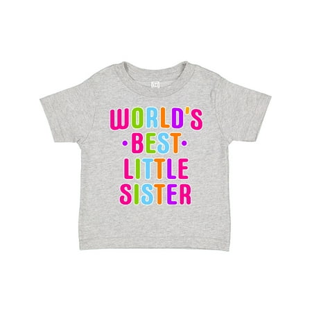 

Inktastic Worlds Best Little Sister Gift Toddler Toddler Girl T-Shirt