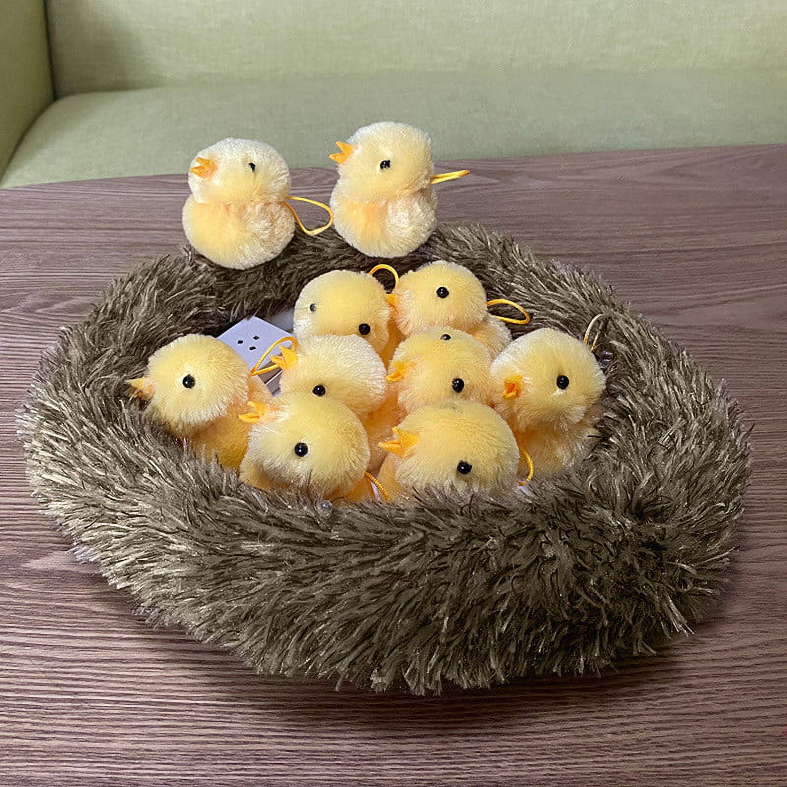 RRJ Easter Spring Chicken Stuffed Animals, Mommy Farm Hen Plushie With 10 Little One Chicks And Henhouse, Fluffy Soft PlushToysForKids, Easter Basket Stuffers, Birthday Gifts For BoysGirls, Farm