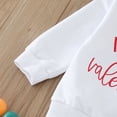 thumbnail image 6 of Valentine's Day Outfit Baby Boy Toddler Sweatpants Valentines Days Suit Long Sleeve Round Neck Letters Print Sweatshirt Tops Casual Drawstring Pants Tracksuit Set Baby Boy Outfits Size 12-18 Months, 6 of 7