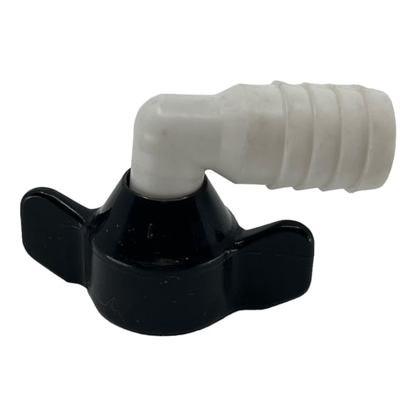 234-3946 Shurflo Swivel Hex Wingnut Elbow Fitting, 1/2" NPT-Female x 3/4" Barb