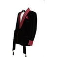 thumbnail image 2 of Smoking Jacket, Men Double Breasted Luxury Velvet Black Cigar Robe & Blazer for Dinner,Party,Wedding,etc, 2 of 5