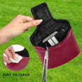 thumbnail image 4 of Haosy Burgundy Golf Mallet Putter Cover Strong Magnetic Leather Golf Club Headcover Closure, 4 of 7