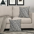 thumbnail image 2 of Vintage Navy Blue Floral Pillow Covers 20x20 Inch Set of 2 Modern Neutral Block Print Outdoor Decorative Throw Pillows Rustic Farmhouse Square Cushion Case Decoration for Couch, 2 of 8