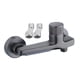 thumbnail image 2 of Grifo de ducha de pared con caño de cascada para bañera, grifo para lavabo, sistema de baño Gris, 2 of 9