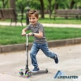 thumbnail image 3 of Lifemaster Mini 3-Wheel Kids Scooter with Multi-Color Wheel Lights – 4-Height Adjustable Handlebar, Wide Anti-Slip Deck, Child Safety Certified, Boys & Girls Ages 2+ Supports Up to 110 lbs, 3 of 8