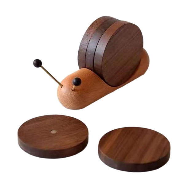 5 posavasos de madera para decoración de bar, mesa, bebidas y congelador. Color B