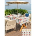 thumbnail image 4 of Spring Easter Outdoor Tablecloth - 60x120 Inch Rectangle Dining Table Cover, Green Pink Yellow Eggs Floral Botanical Waterproof Outdoor Table Cloth with Umbrella Hole & Zipper for Picnic/Patio/Party, 4 of 7