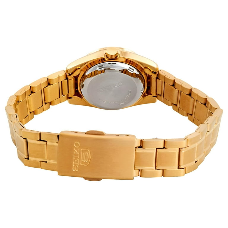 Seiko Series 5 Automatic Ladies Watch, Gold-Tone Stainless