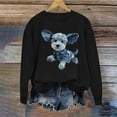 thumbnail image 6 of AGWOLF Womens Animal Printed Sweatshirts Long Sleeve Crewneck Shirts Retro Graphic Pullover Summer Spring Tops for Women, 6 of 6