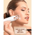 thumbnail image 4 of Eyebrow & Facial Hair Removal for Women: 2 in 1 Rechargeable Eyebrow Trimmer & Face Shaver, Painless Electric Facial Eye brow Razors Epilator with Built-in LED Light -Perfect for Face, Lips & Body, 4 of 6