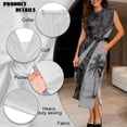 thumbnail image 6 of Jeiento His and Hers Matching Outfits Mens Summer Shirts Hawaiian Dress for Women Business Maxi Dress Coconut Tree Summer Sleeveless Work Pencil Skirt Matching Cruise Outfits for Couples, Gray, 6 of 7