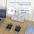 thumbnail image 4 of Abrazadera de escritorio Power Strip JXGUCAT PD de 20 W con 4 salidas y 4 USB, 4 of 8