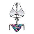 thumbnail image 2 of Chririnla Women's Tropical Hibiscus Floral Halter Bikini Set - Sexy Tie Side Two Piece Swimsuit for Beach Vacation & Pool Party, Quick Dry, XS-2XL, 2 of 9