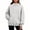 #03 Gray, variant on Women's Funnel Neck Sweatshirt, Oversized Pullover Top, Relaxed Fit Casual Shirt for Vacation Work Leisure, White S
