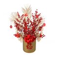 thumbnail image 4 of Venta al por mayor de coronas de dintel de boda de imitación de fruta de acebo, pequeñas frutas rojas, cubo de la suerte de Año Nuevo, arreglo floral de frutas ricas, bayas rojas, 4 of 5