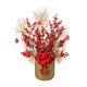 thumbnail image 2 of Venta al por mayor de coronas de dintel de boda de imitación de fruta de acebo, pequeñas frutas rojas, cubo de la suerte de Año Nuevo, arreglo floral de frutas ricas, bayas rojas, 2 of 5