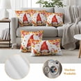 thumbnail image 6 of Red Gnomes Fall Outdoor Waterproof Pillow Covers, Thanksgiving Pumpkin Maple Eucalyptus Autumn Decorative Square Throw Pillowcase Sofa Cushion Sham for Patio/Couch/Chair, 18"x18" 2 Pack, 6 of 8