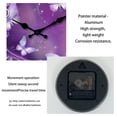 thumbnail image 6 of Purple Wall Clock for Girls Bedroom 12 Inch Butterfly Wall Clocks Battery Operated Silent Round Glass Wall Clock, 6 of 6