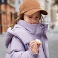 thumbnail image 4 of NAISIBABY Girls Puffer Coat 7T, Zip Up Thicken Warm Windproof Hooded Winter Padded Quilted Outerwear Purple (5-14T), 4 of 7