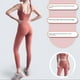thumbnail image 2 of Pantalones de yoga adelgazantes de cintura alta y cadera color melocotón para mujer, ajustados, de estilo europeo y americano, sin vergüenza, 2 of 5