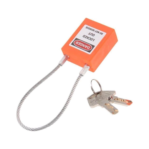 Cadenas de Sécurité en Acier Inoxydable, Cadenas d'Isolation de Verrouillage, Cadenas de Sécurité en Acier Inoxydable 7 Couleurs Orange
