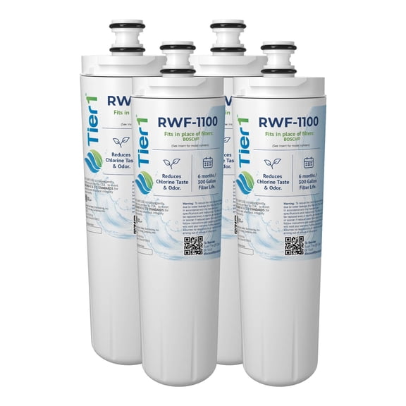 Tier1 RWF1100 640565 Refrigerator Water Filter | Replacement for 3M Cuno CS-52, Whirlpool WHKF-R-PLUS, EVOLFLTR10 Fridge Filter - Up to 24 Months Supply | Easy Install | Great Tasting Water (4-pk)