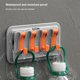 thumbnail image 5 of Colgador montado en la pared para cocina, organizador de ganchos, estante para botellas de condimentos, sin perforaciones, extraíble, soporte Almacenamiento y organización del hogar Gris claro Bewildely HA061172-02B, 5 of 6