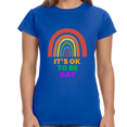 thumbnail image 3 of It's OK to Be Gay Equality Human Rights LGBT Pride Flag Gay Womens T Shirts, 3 of 6
