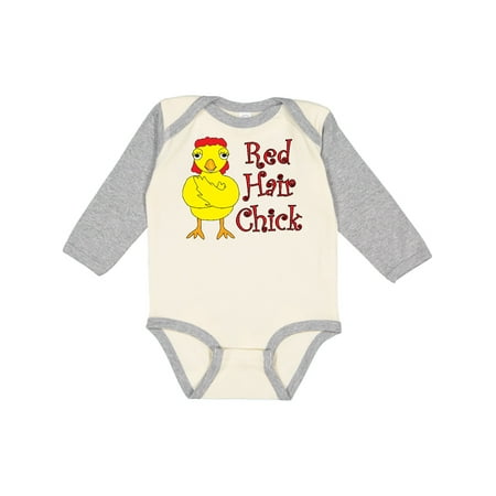 

Inktastic Red Hair Chick Text Gift Baby Girl Long Sleeve Bodysuit