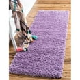 thumbnail image 1 of Unique Loom 3140794 2 ft. 6 in. x 19 ft. 8 in. Solid Shag Runner Rug, Lilac, 1 of 5