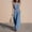 #0525-Sky Blue, variant on Womens Summer Backless V Neck Sleeveless Jumpsuit Wide Leg with Pockets Elastic Waist Loose Linen Feel for Daily Beach