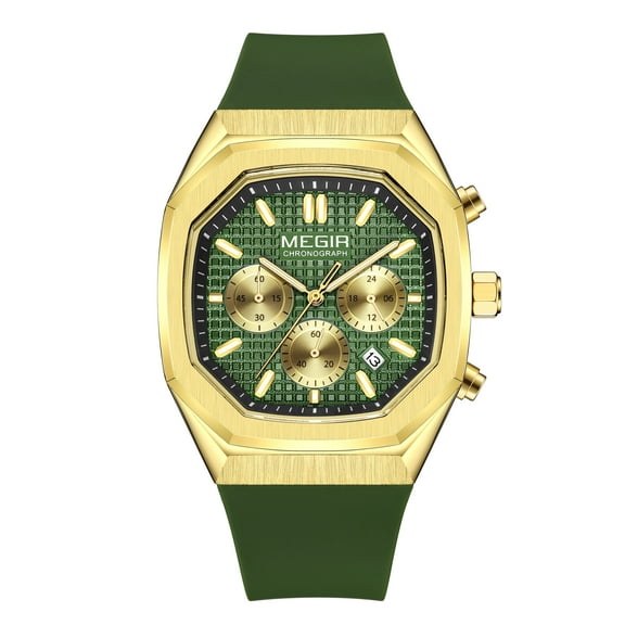 MEGIR Fashion Sport Military Watches Men Luxury Quartz Wristwatch Silicone Waterproof Date Clock