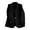 Black, variant on Womens Casual Blazer Open Front Long Sleeve Turndown Collar Solid Button Work Office Blazer Tops
