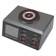 thumbnail image 1 of 100W USB C Fast Charger Block, USB Charging Station Hub Brick, with Real Time Power Display, Magnetic Adsorption Positioning, for Laptop and Smartphone, 1 of 7