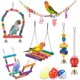 thumbnail image 1 of Juguetes para loros, juguetes para pájaros hechos de bloques de madera multicolores naturales, adecuados para loros grises africanos, loros amazónicos, guacamayos pequeños y medianos para mastica, 1 of 4