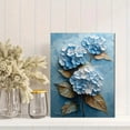 thumbnail image 2 of Qisvanset 12x16 Inch White Hydrangea Canvas Wall Art, Soft Blue Floral Painting Modern Rustic Home Decor, 2 of 8