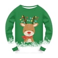 thumbnail image 3 of Gubotare Cute Girl Christmas Pajamas 2-Piece Cozy Pajamas For Little/Big Trendy Boys Long Sleeves Soft Pjs Set Kid Size 7-8 (Green,7-8 Years), 3 of 4