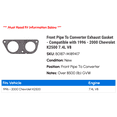 thumbnail image 2 of Front Line To Converter Exhaust Gasket - Compatible with 1996 - 2000 Chevy K2500 7.4L V8 1997 1998 1999, 2 of 2