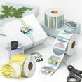thumbnail image 4 of Étiquettes Thermiques Holographiques Argentées DIY pour Artisanat et Décorations de Fête, 4 of 7