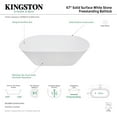 thumbnail image 5 of Kingston Brass VRTRS673123 67-Inch Solid Surface Oval Double Ended Freestanding Tub with Drain in Matte White, 5 of 5