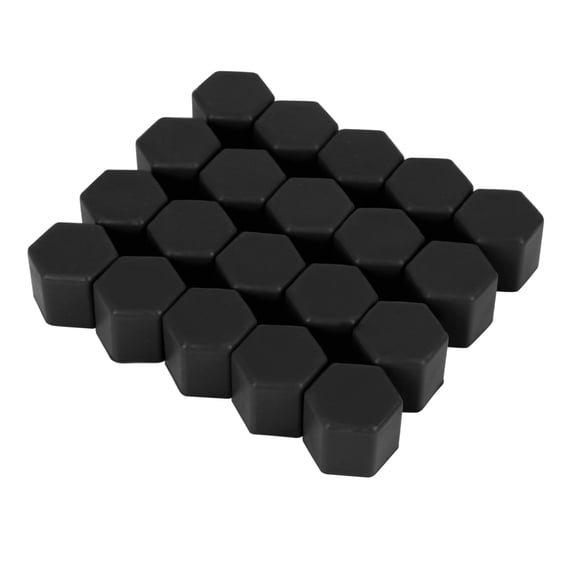 20pcs 17mm Universal Black Silicone Car Wheel Nut Lug Hub Screw Rim Bolt Covers Dust Protection Caps