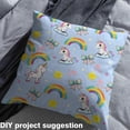 thumbnail image 2 of Castle Fairy Girls Cute Unicorn Fabric by the Yard 1 Yard, Dreamy Bow Knot Home Decor Fabric by the Yard, Watercolor Star Rainbow Sewing Fabric, Blue Room Decor, 2 of 6