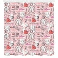 thumbnail image 3 of Engagement Party Shower Curtain, My Heart Belongs To You Message with Rings and Hearts Romantic Pattern, Fabric Bathroom Set with Hooks, 69W X 84L Inches Extra Long, Multicolor, by Ambesonne, 3 of 3
