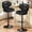 Black, variant on Bar Stools Set of 2, Adjustable Swivel Bar Chairs with 360° Rotation, Padded Counter Stools with Back and Footrest for Kitchen Island, Bistro, Cafe, and Home Use