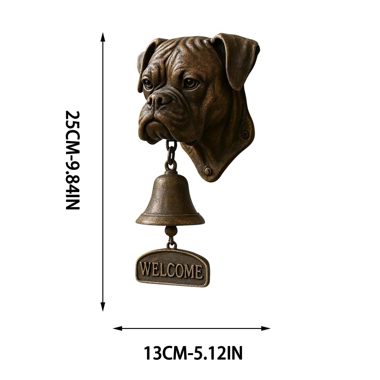 Western White Terrier Emblem Welcome Doorbell, Decorative Porch and Garden Chime with Antique Finish and Gentle Ring, Unique Door Ornament for Front Doors Home and Outdoor Spaces