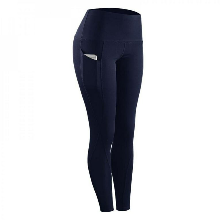 Womens High Waisted Leggings with Side Pockets,Soft Athletic Tummy
