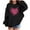 Black, variant on Babcutegg Valentine's Day Sweatshirts for Girls Casual Fashion Regular Fit Comfortable Graphic Tee Lightweight Clothes for Girls Black Size 13